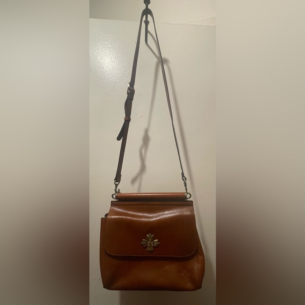 Patricia Nash Tan Leather Crossbody Bag